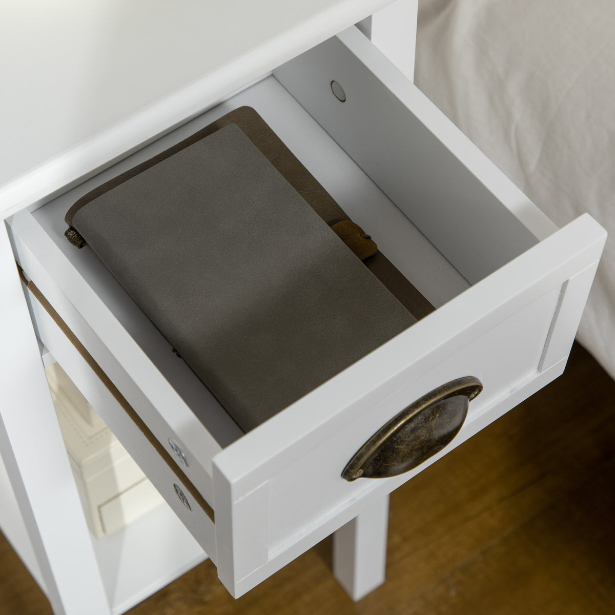 Tall Narrow 2-Tier Nightstands, Set of 2 – 12"W x 30"H