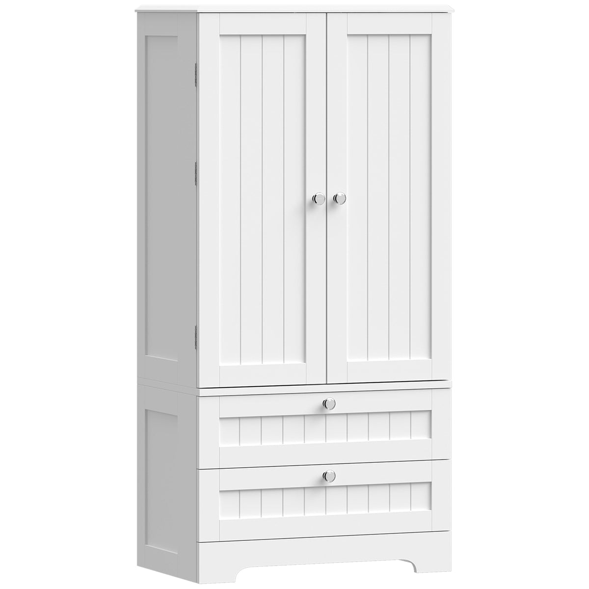 Farmhouse Kitchen Pantry with 6 Door Racks and 2 Drawers – 23"W x 47"H