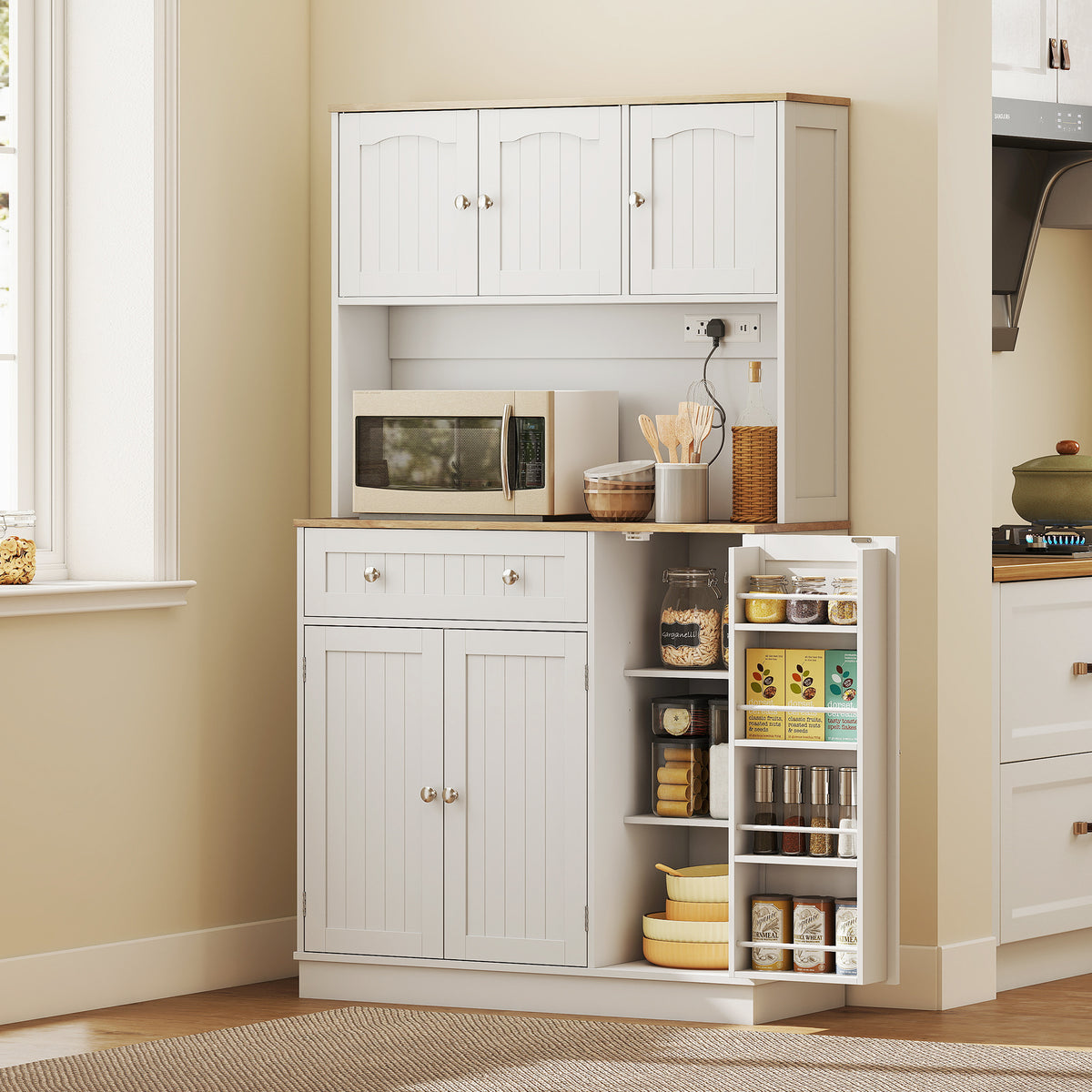 Pantry Cabinet with Charging Station – 39"W x 68"H