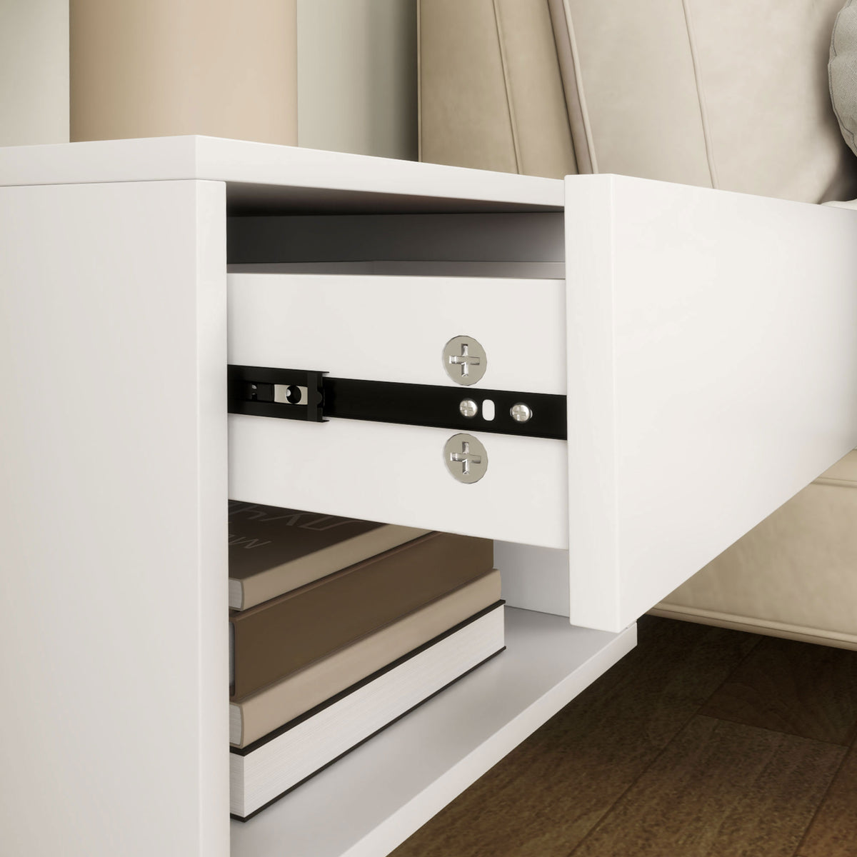 Floating Nightstands with Drawer, Set of 2 – 16"W x 11"H
