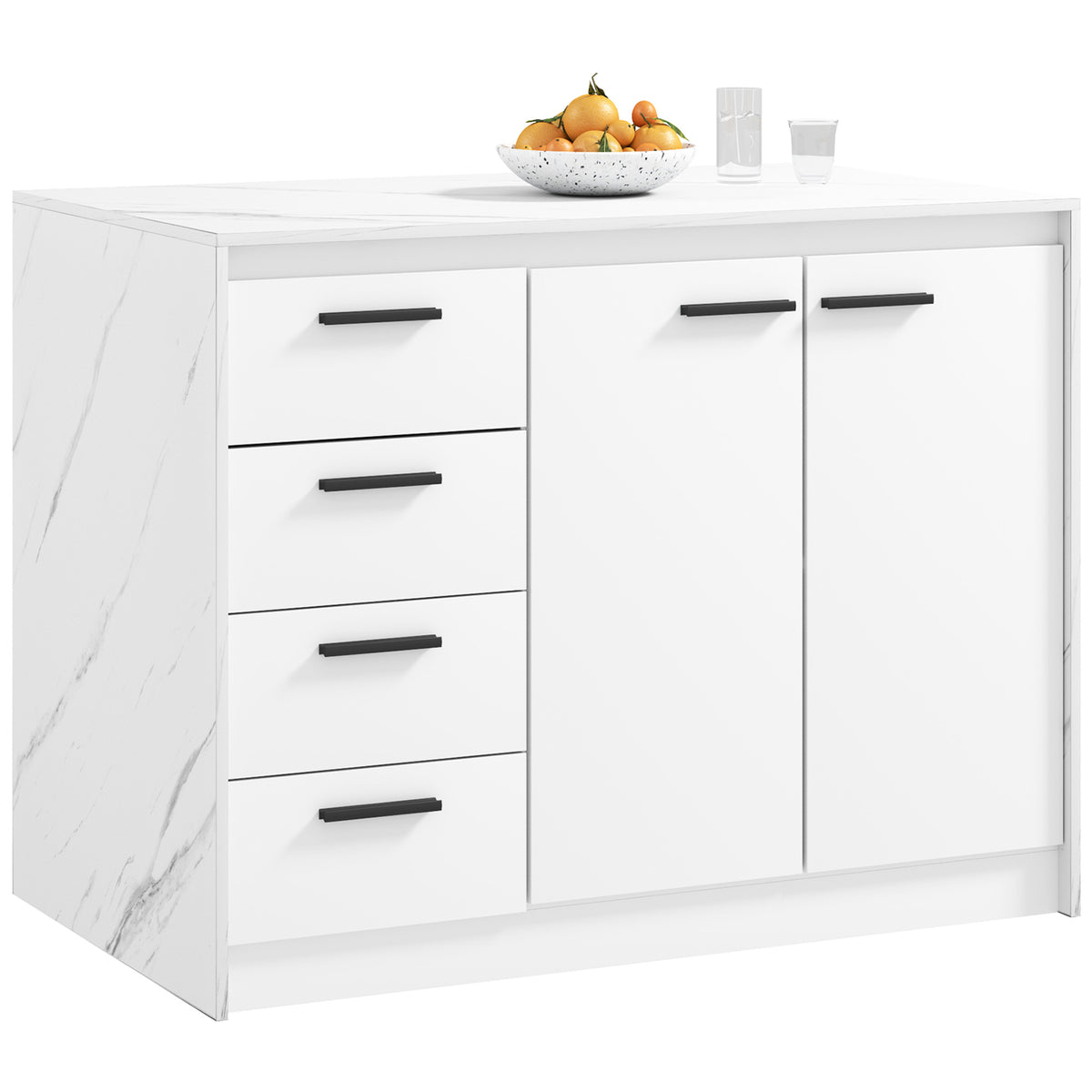 Kitchen Island with Storage Cabinet – 46"W x 36"H