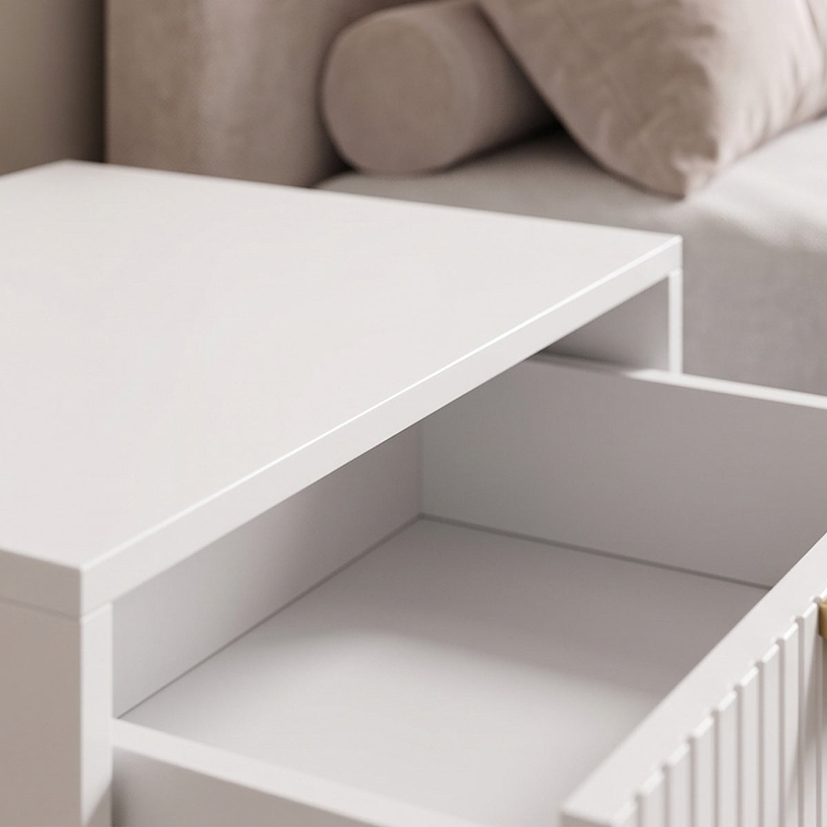 Floating Nightstands with 2 Wave Drawers, Set of 2 – 16"W x 11"H