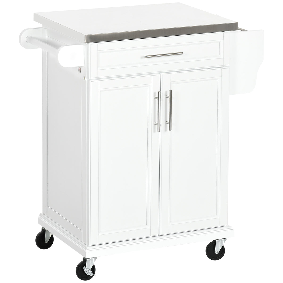 Kitchen Island with Stainless Steel Top – 33"W x 36"H