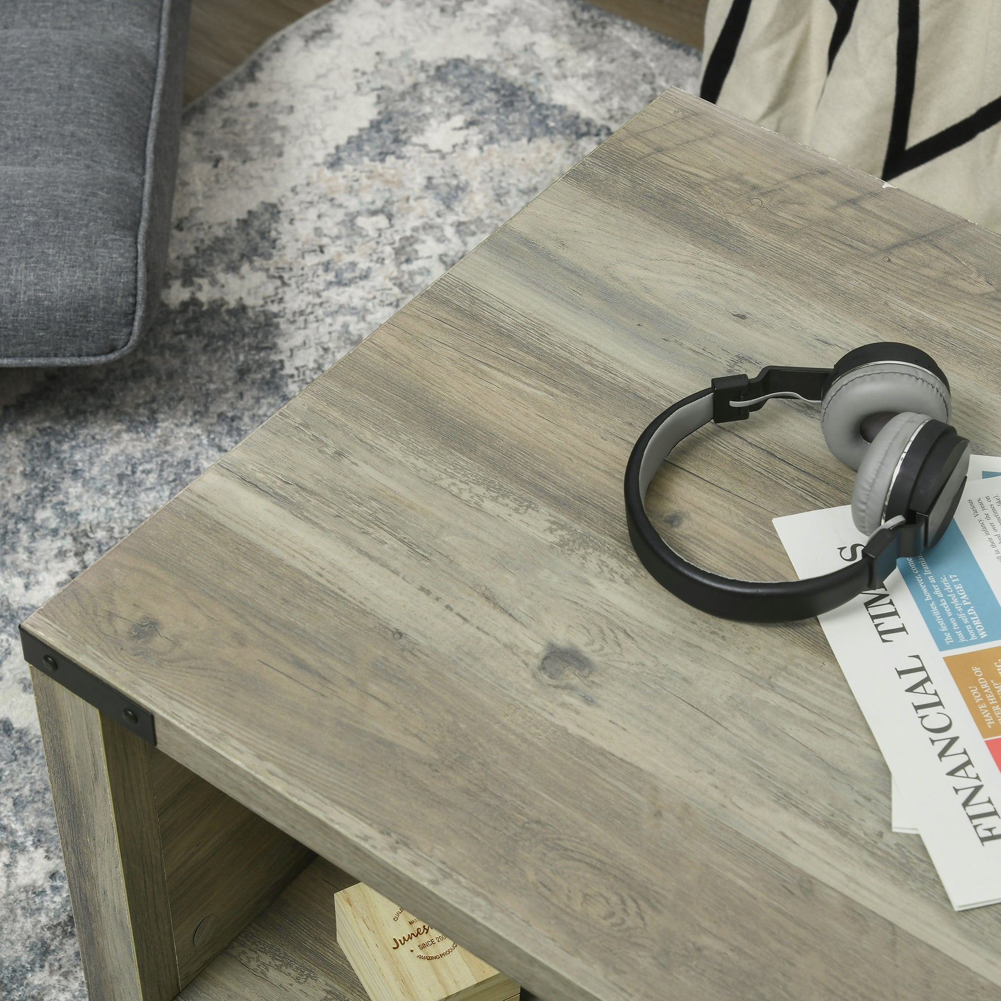 Rustic Farmhouse Coffee Table with Storage