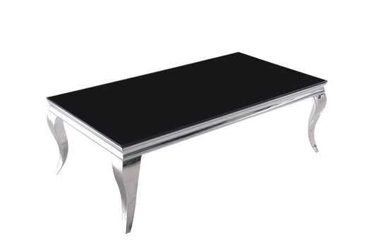 Marble Coffee Table with Chrome Cabriole Legs