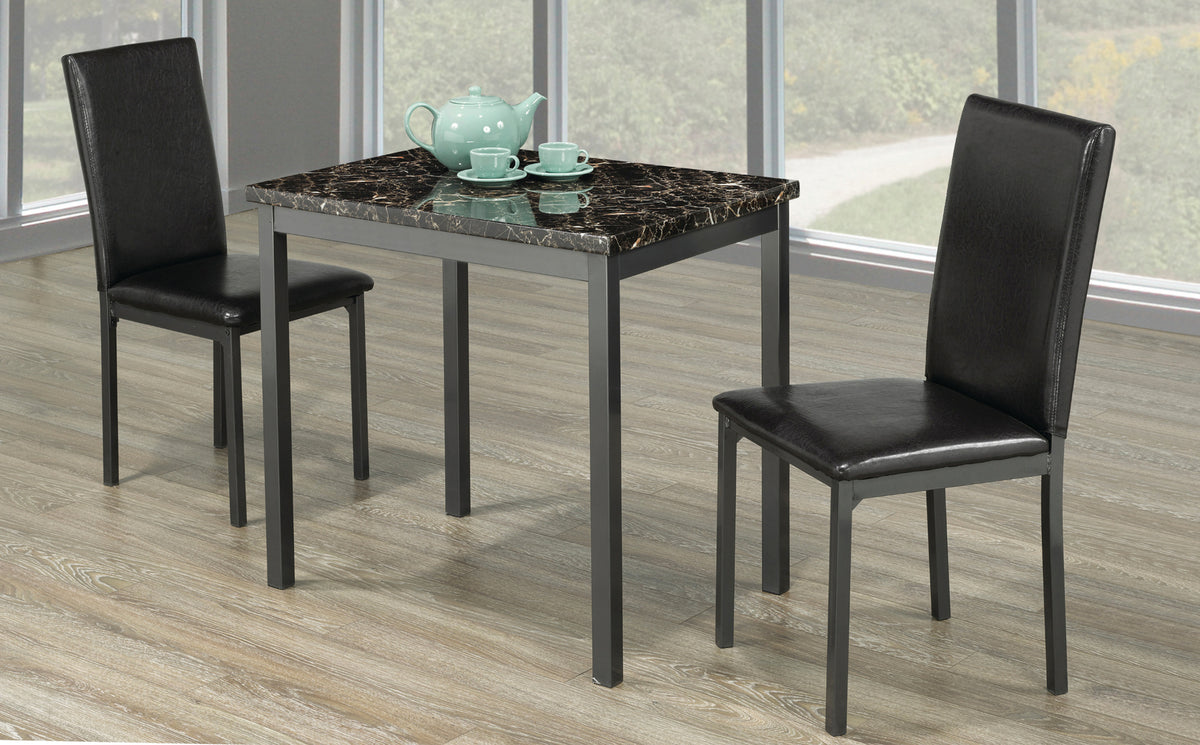Marble-Top 3-Piece Bistro Dinette Set