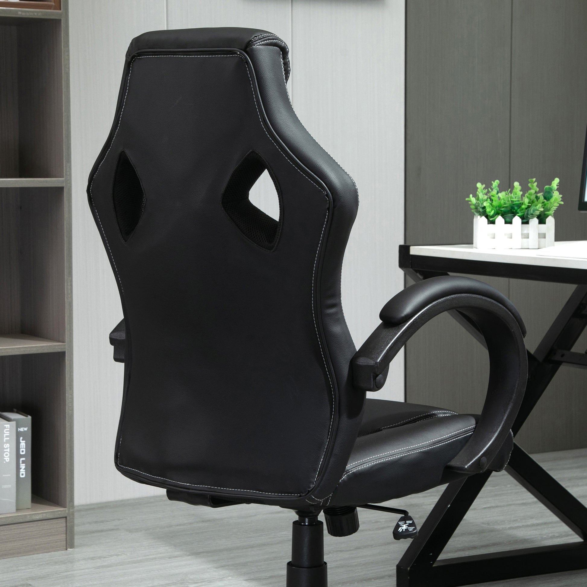 HOMCOM Ergonomic Racing Style High-Back Executive Swivel Office Gaming Chair Black