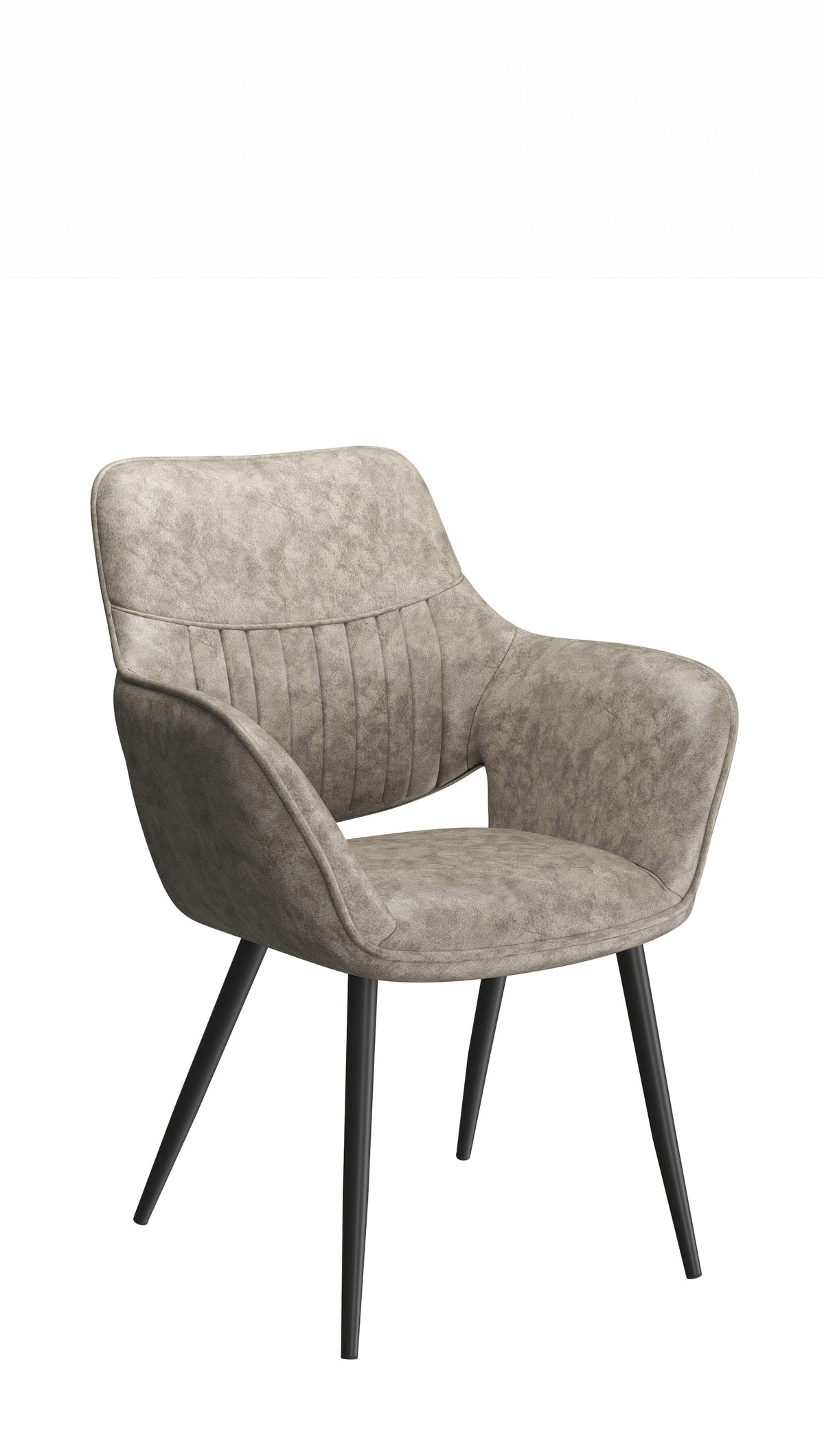Mushroom Textured PU Dining Armchair – Set of 2