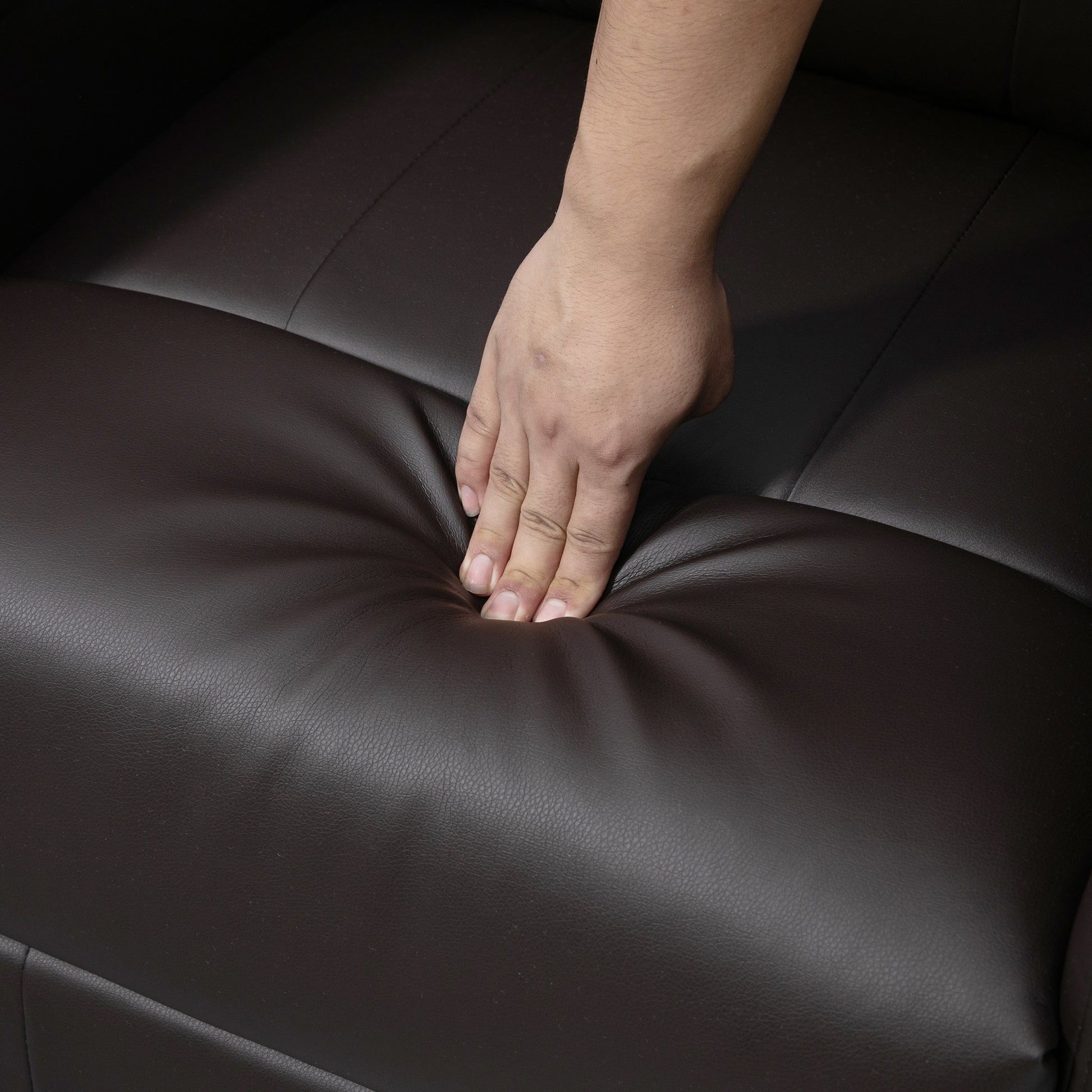 HOMCOM Electric Lift Recliner Chair for Elderly, Brown PU Leather, Remote Control