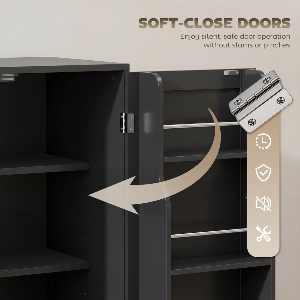 Modern Kitchen Storage Cabinet with Drawer – 43"W x 31"H