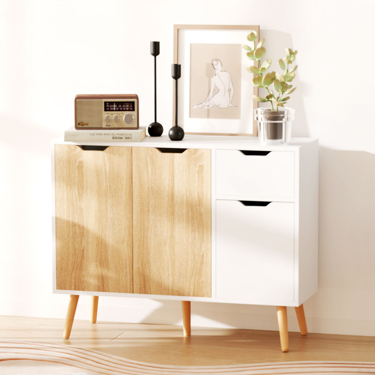 35" Sideboard Storage Cabinet with Drawer