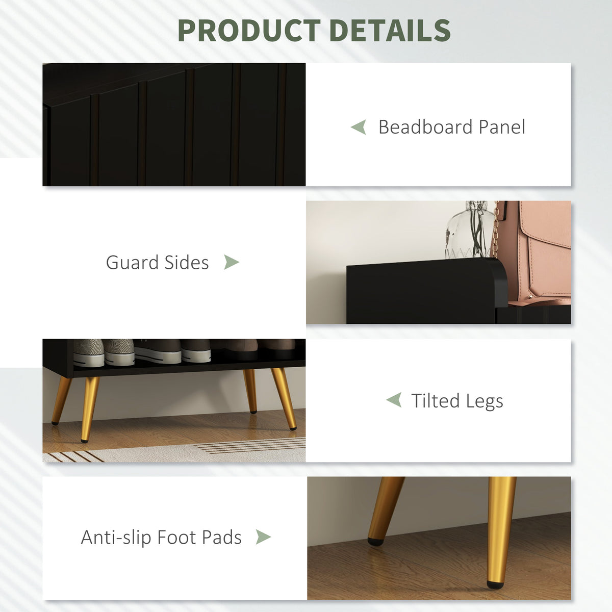 Entryway Shoe Cabinet with Open Shelves – 24"W x 39"H