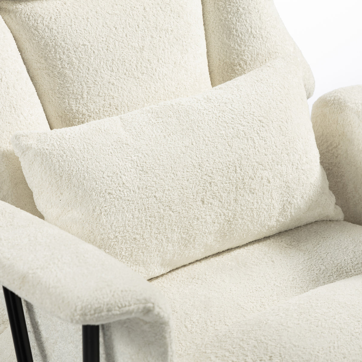 Office Chair, 400 lbs Heavy Duty Velvet Computer Desk Chair with Lumbar Support, Cream White