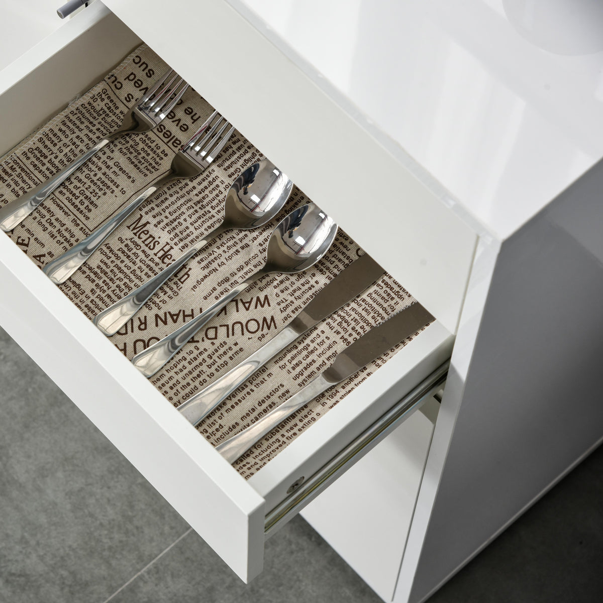 High Gloss Buffet Sideboard with 2 Drawers – 31"W x 29"H