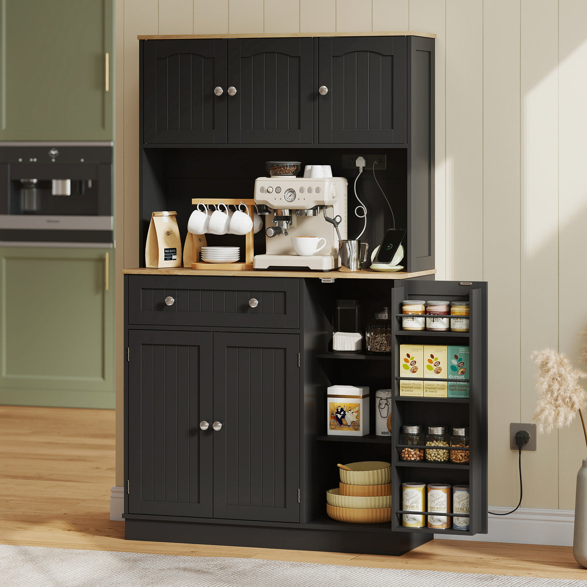 Pantry Cabinet with Charging Station – 39"W x 68"H