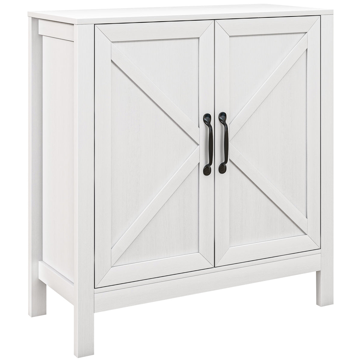 Kitchen Storage Cabinet with Barn Door and Adjustable Shelves – 32"W x 34"H