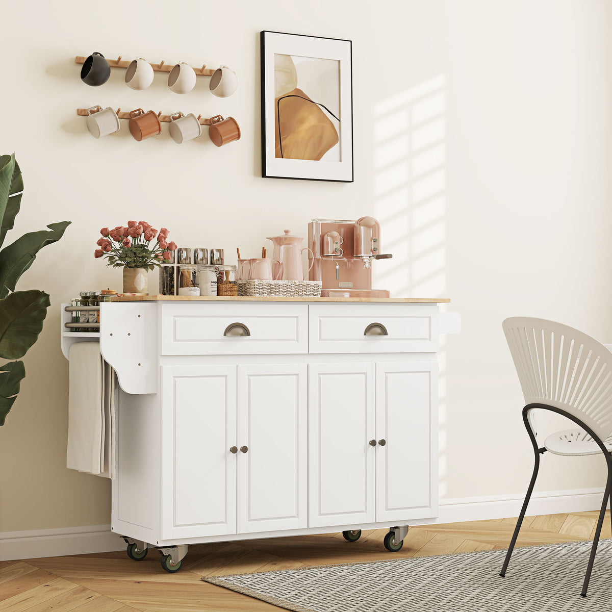 Kitchen Island with Storage – 58"W x 37"H