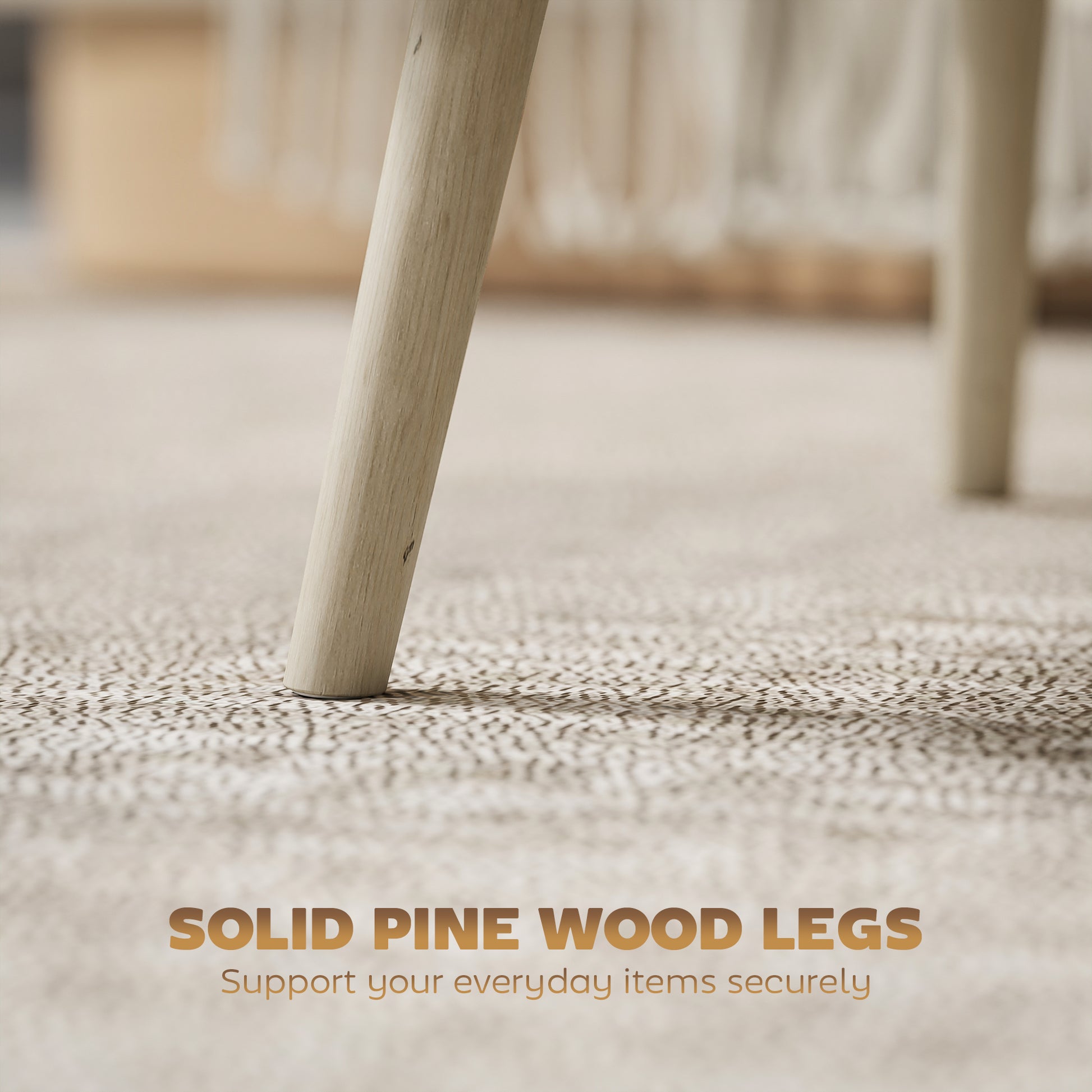 HOMCOM Modern Oak Lift Top Coffee Table with Hidden Storage, Pine Wood Legs