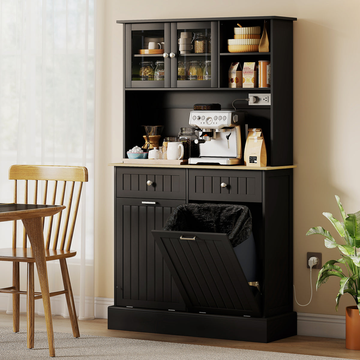 Kitchen Cabinet with Charging Station – 39"W x 68"H