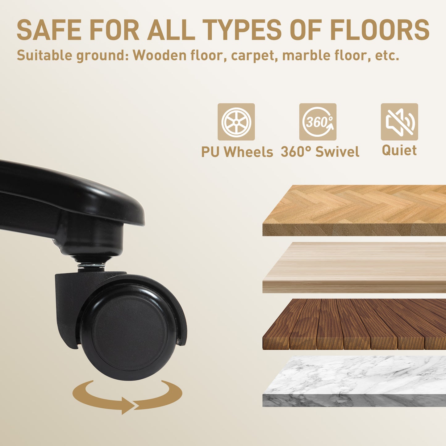 HOMCOM Big & Tall Heavy-Duty Executive Office Chair, 200kg Capacity, Black