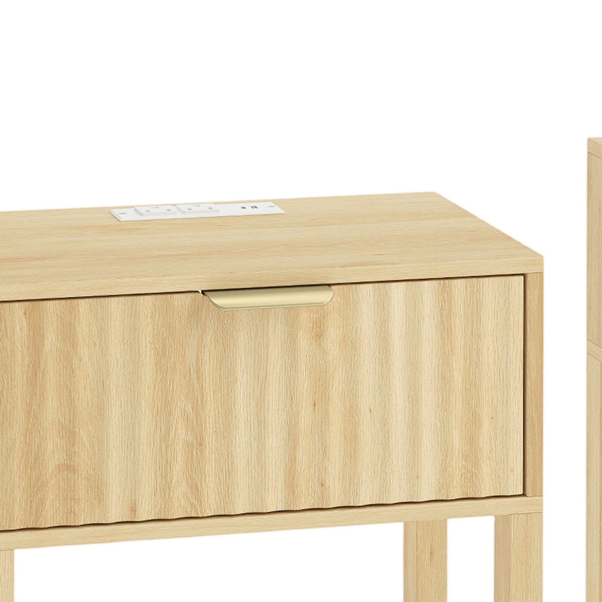 Slim Nightstands with Built-In Charging, Set of 2 – 16"W x 24"H