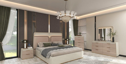 Zara Modern Wooden Panel Bedroom Set