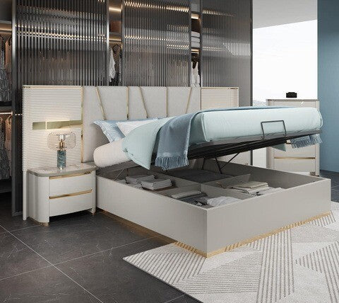 Modern Wood Panel Bedroom Set