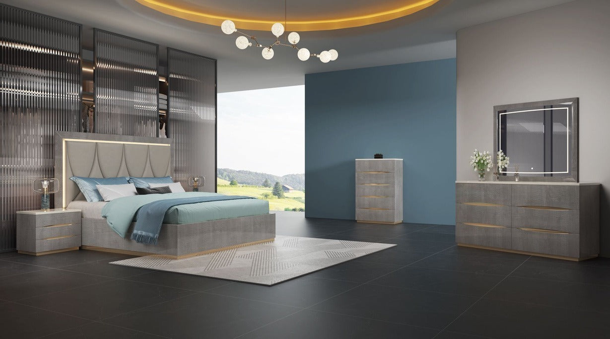 Liverpool Modern Wooden Panel Bedroom Set