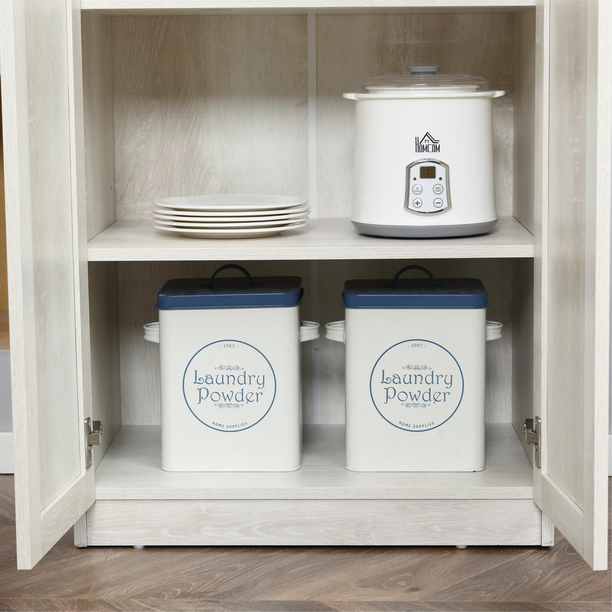 5-tier Pantry Cabinet with Doors and Adjustable Shelves – 24"W x 63"H