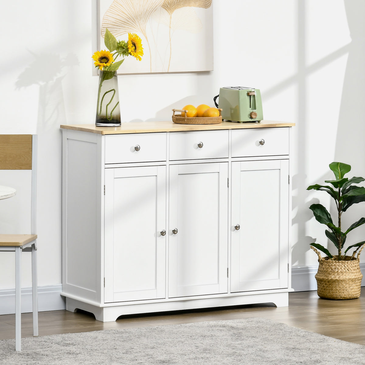 Buffet Cabinet with Storage Cabinets – 40"W x 34"H