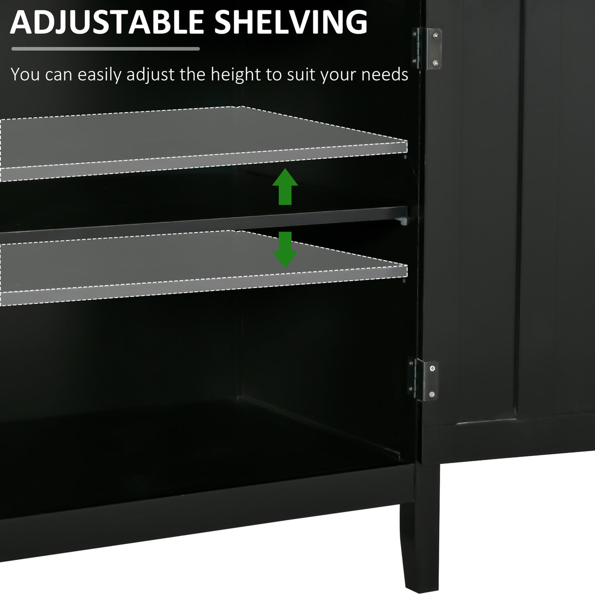 Sideboard Buffet Server with 2 Doors and Adjustable Shelves – 42"W x 36"H