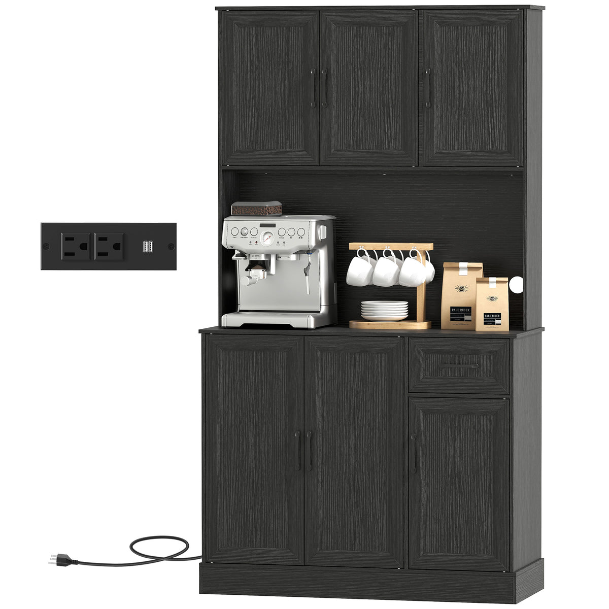 Pantry Cabinet with Charging Station – 39"W x 71"H