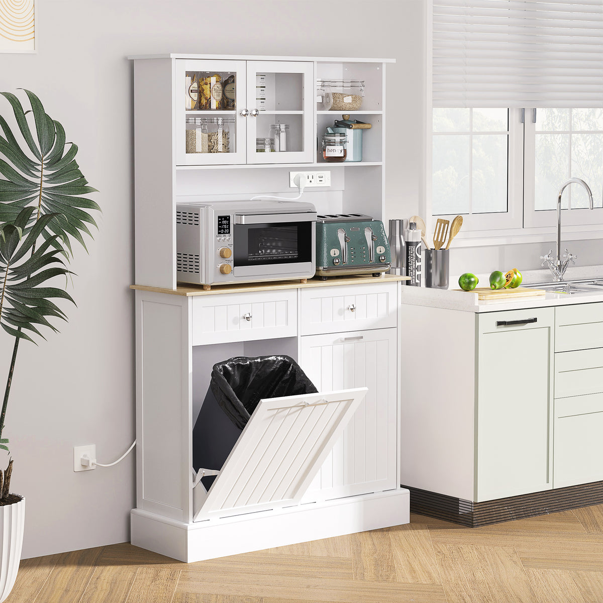 Kitchen Cabinet with Charging Station – 39"W x 68"H