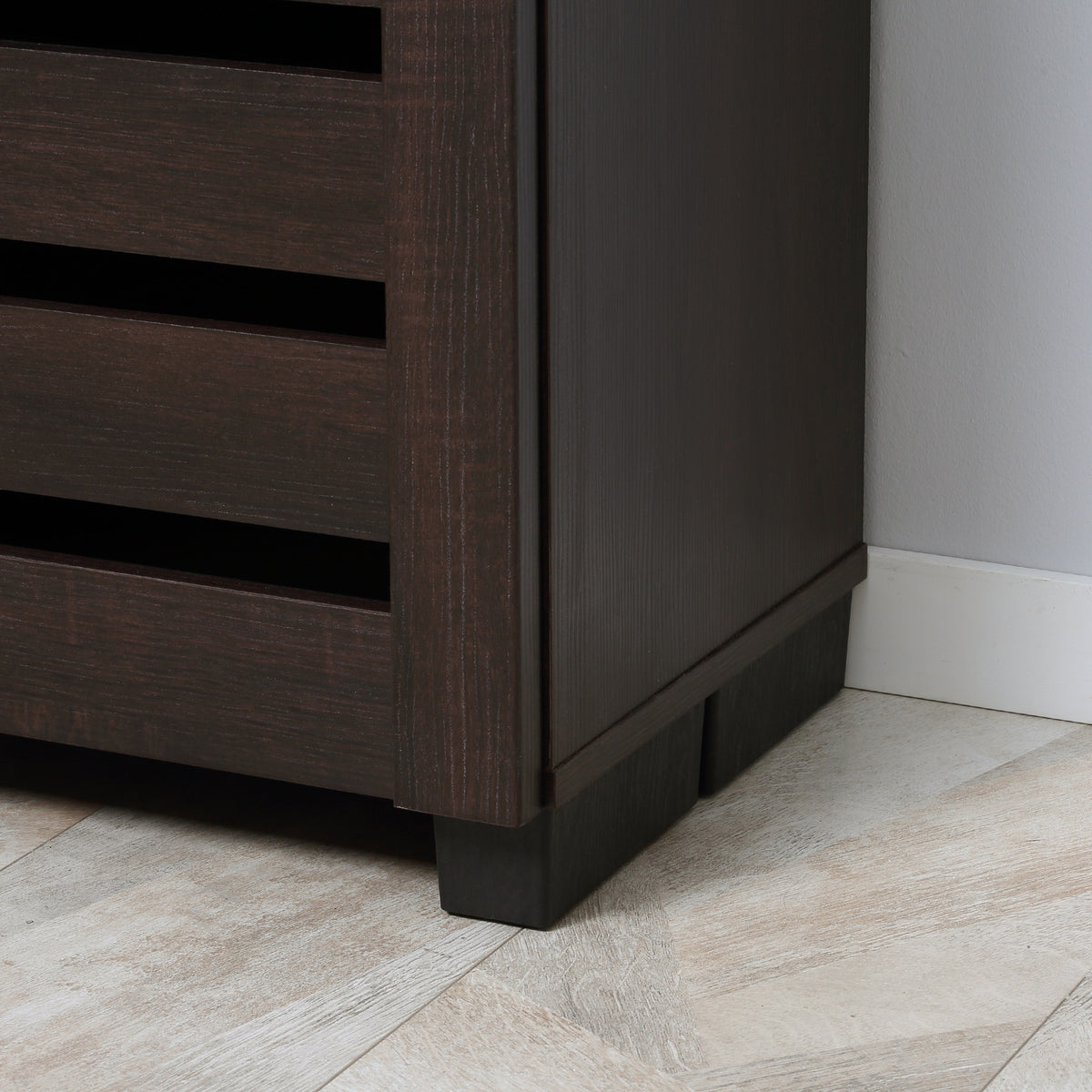 Shoe Cabinet with 2 Slatted Doors – 30"W x 39"H