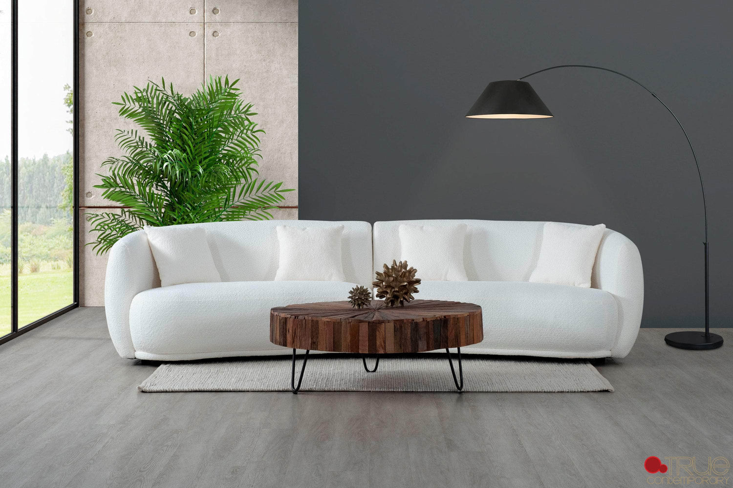 Archibald Curved Kidney Shaped Sectional Sofa