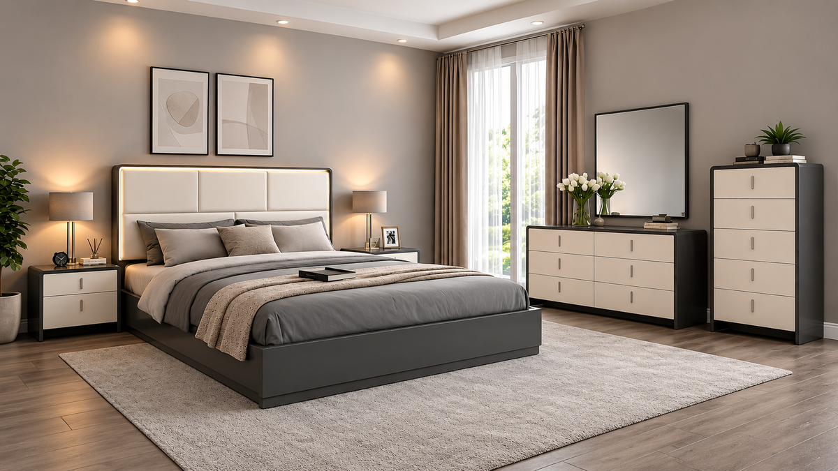 Pluto Lift-Up Storage Bedroom Set – Modern Queen & King Bedroom Collection