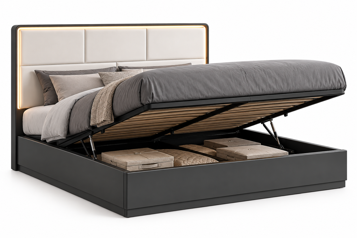 Pluto Lift-Up Storage Bedroom Set – Modern Queen & King Bedroom Collection