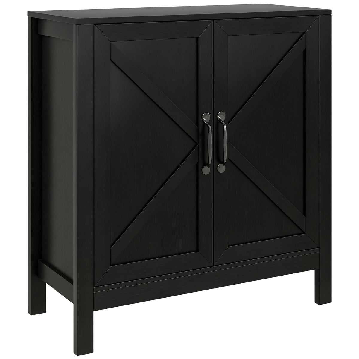 Kitchen Storage Cabinet with Barn Door and Adjustable Shelves – 32"W x 34"H