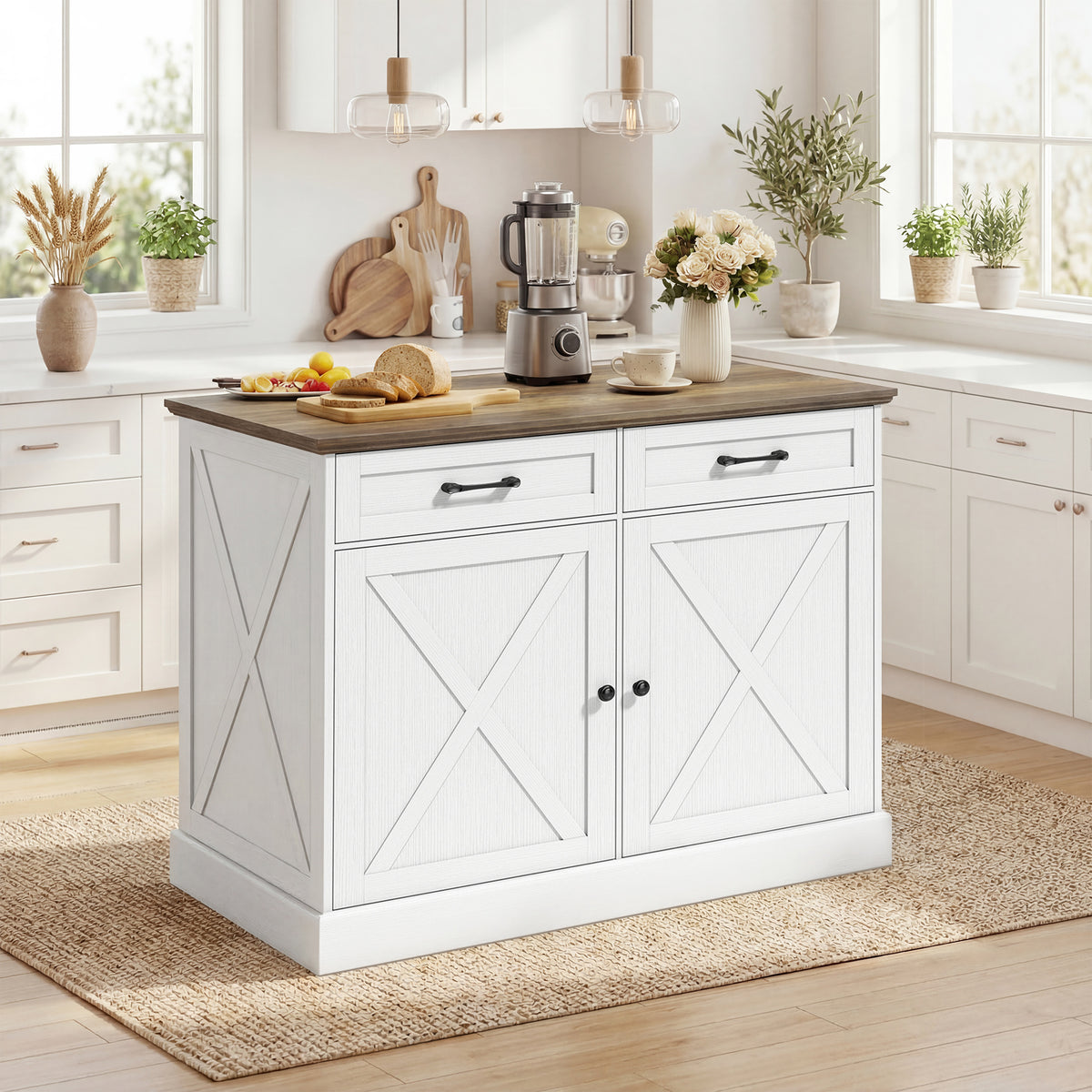 Kitchen Island with Sitting Space – 42"W x 36"H
