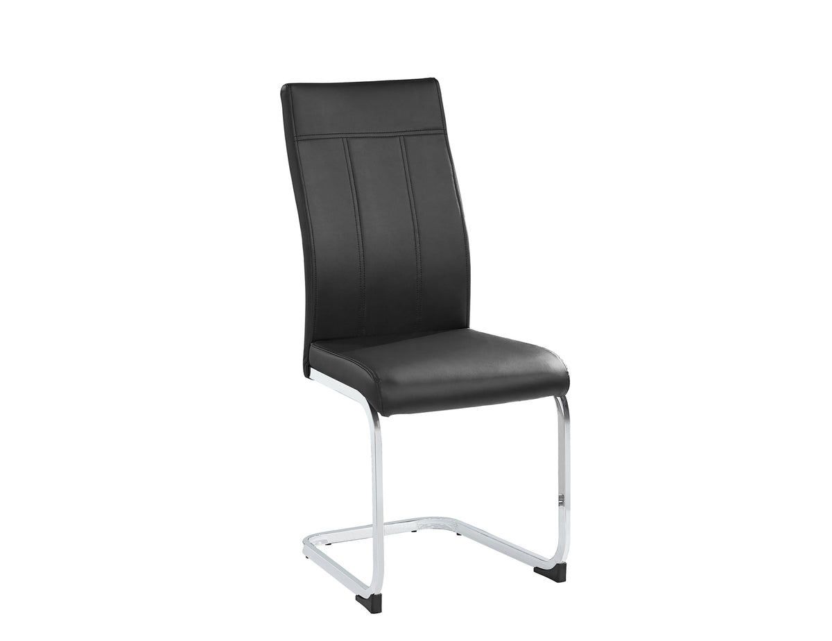 PU Dining Chair with Metal Legs – Set of 6