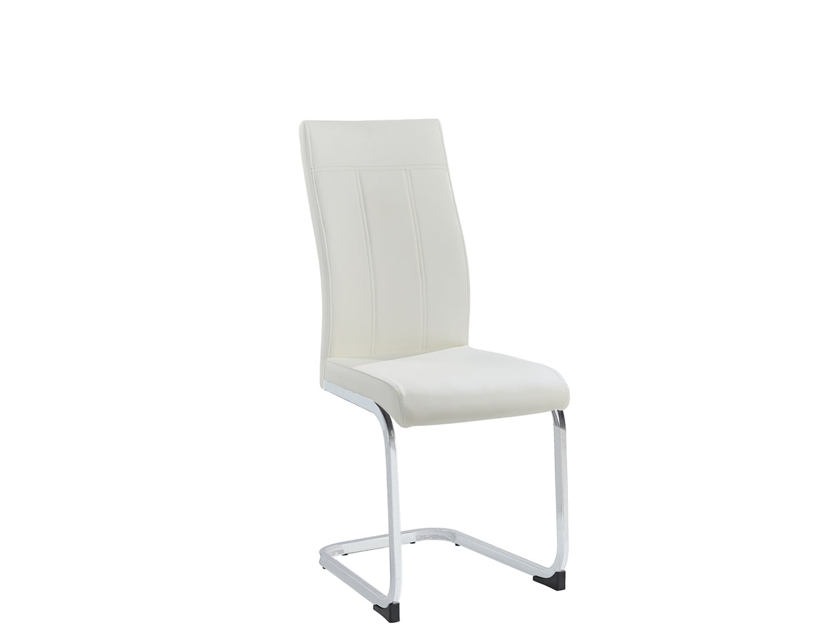 PU Dining Chair with Metal Legs – Set of 6