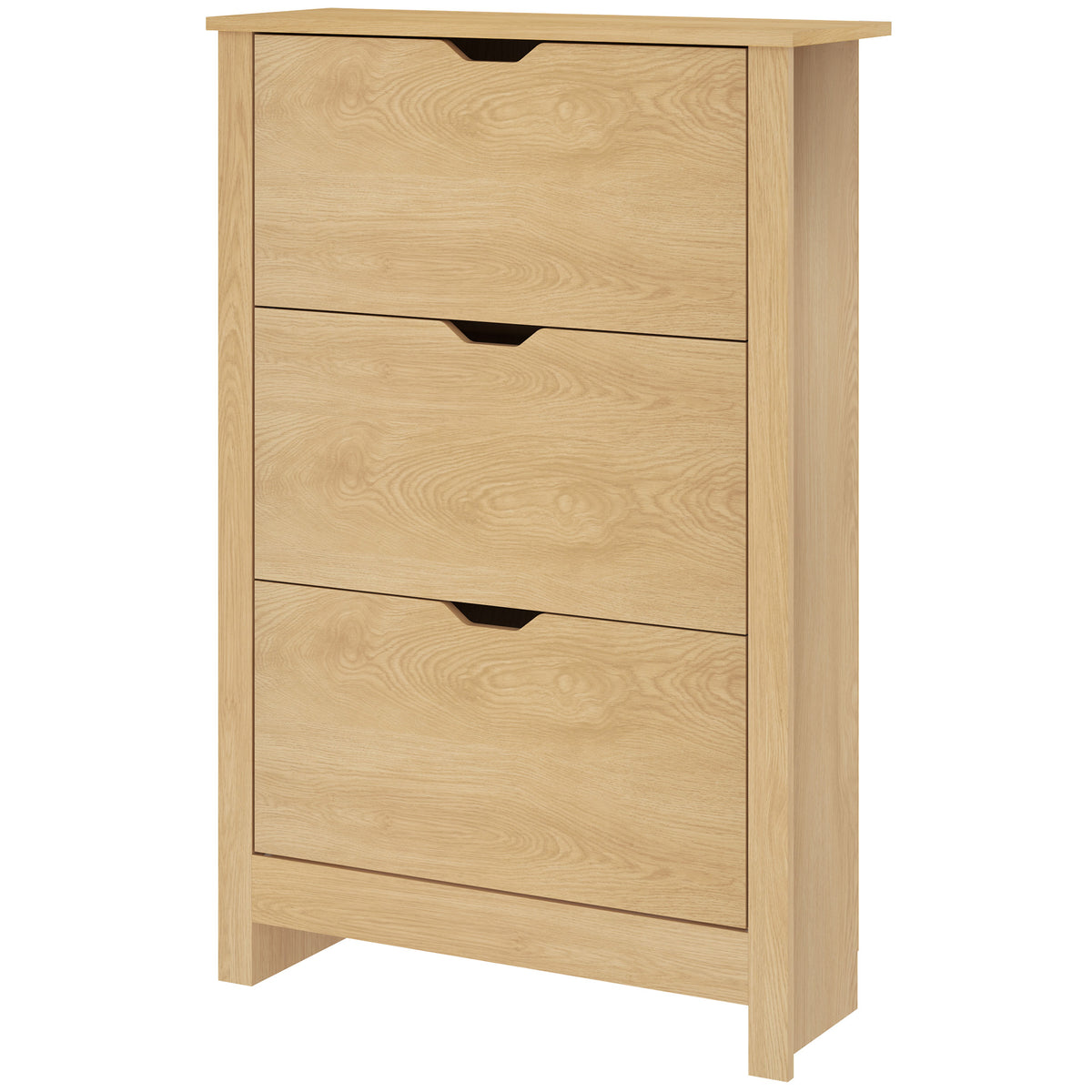 Shoe Storage Cabinet with 3 Flip Drawers – 28"W x 44"H