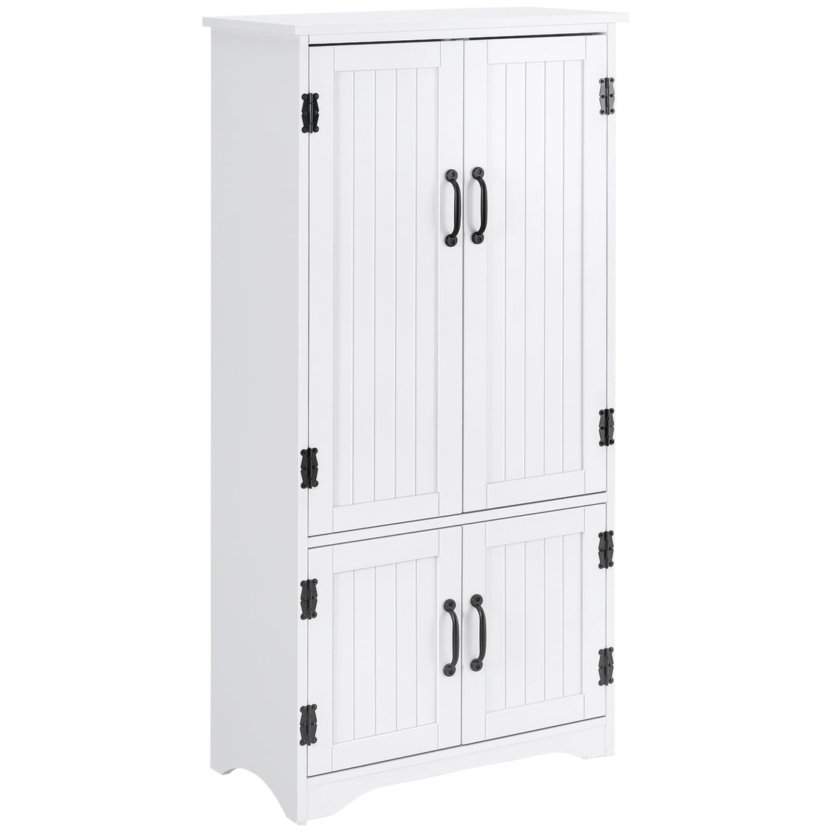 4-Door Pantry Storage Cabinet with Adjustable Shelves – 24"W x 49"H