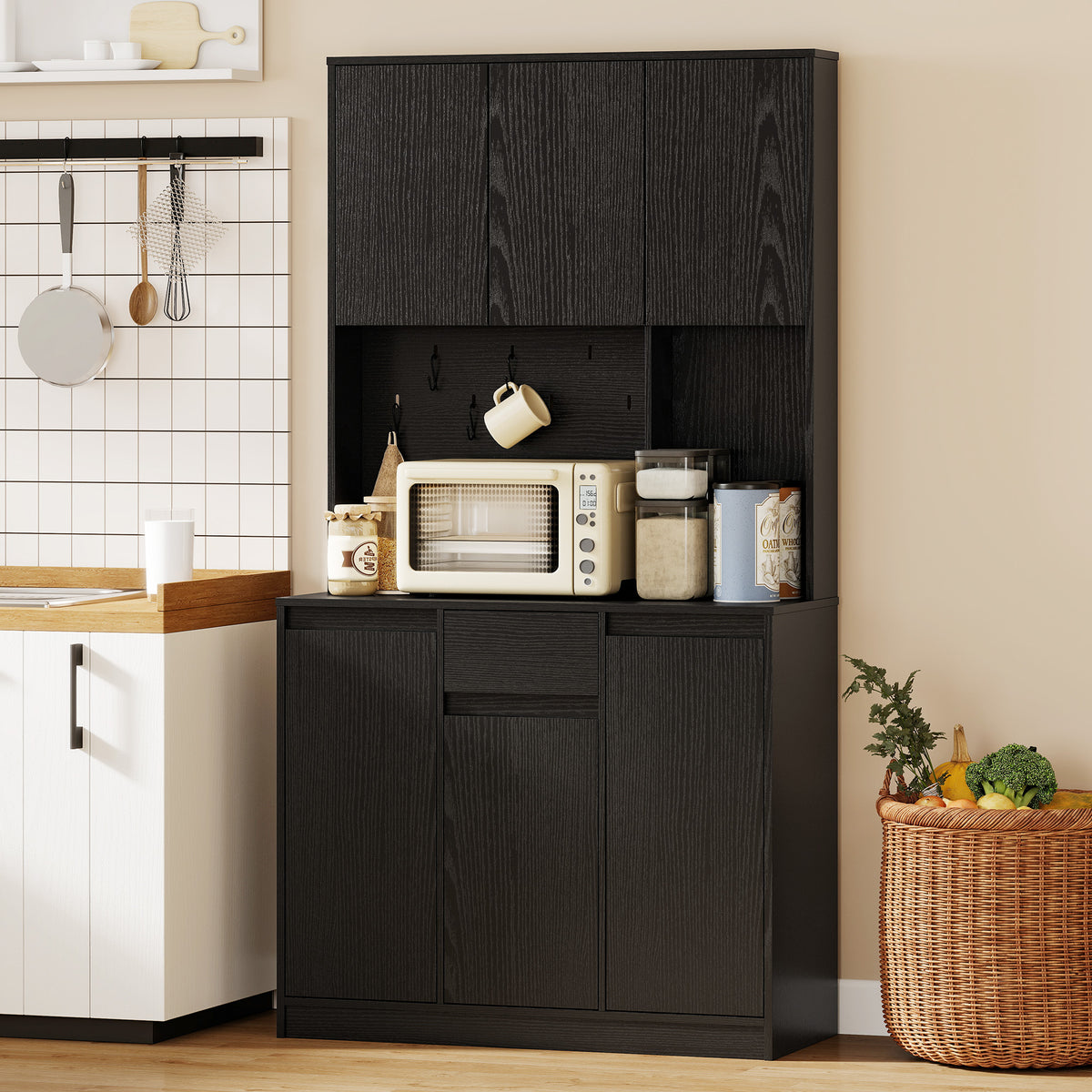 Pantry Cabinet with Charging Station – 38"W x 71"H