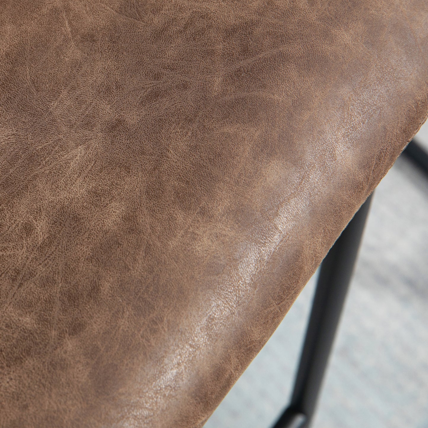 Stylish Vintage PU Leather Counter Height Bar Stools, Set of Two