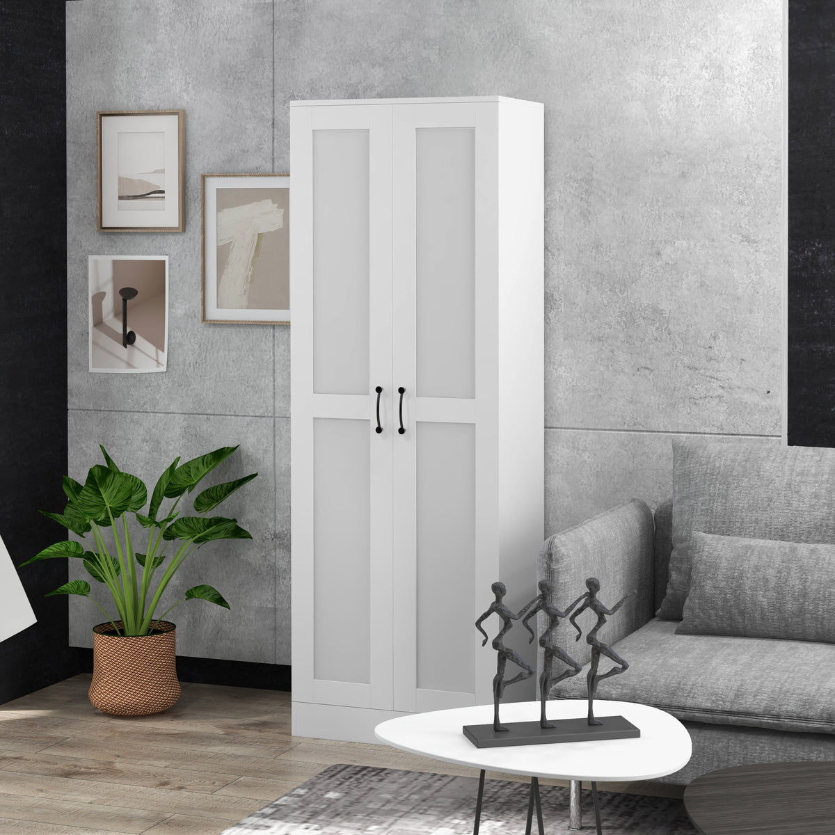 Tall Pantry Cabinet with Adjustable Shelves – 24"W x 69"H