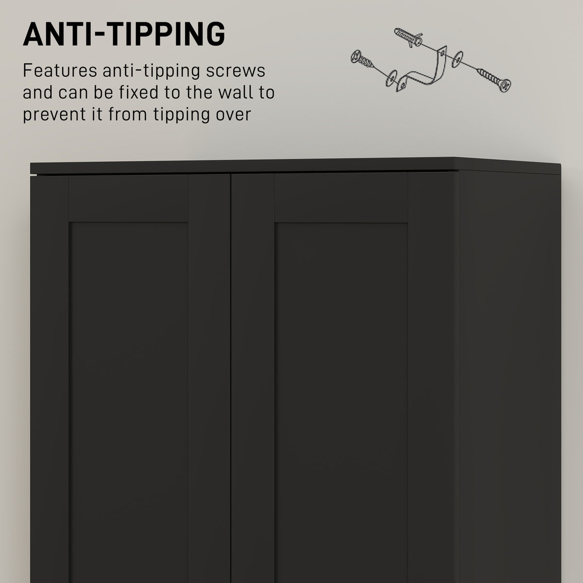 Tall Pantry Cabinet with Adjustable Shelves – 24"W x 69"H