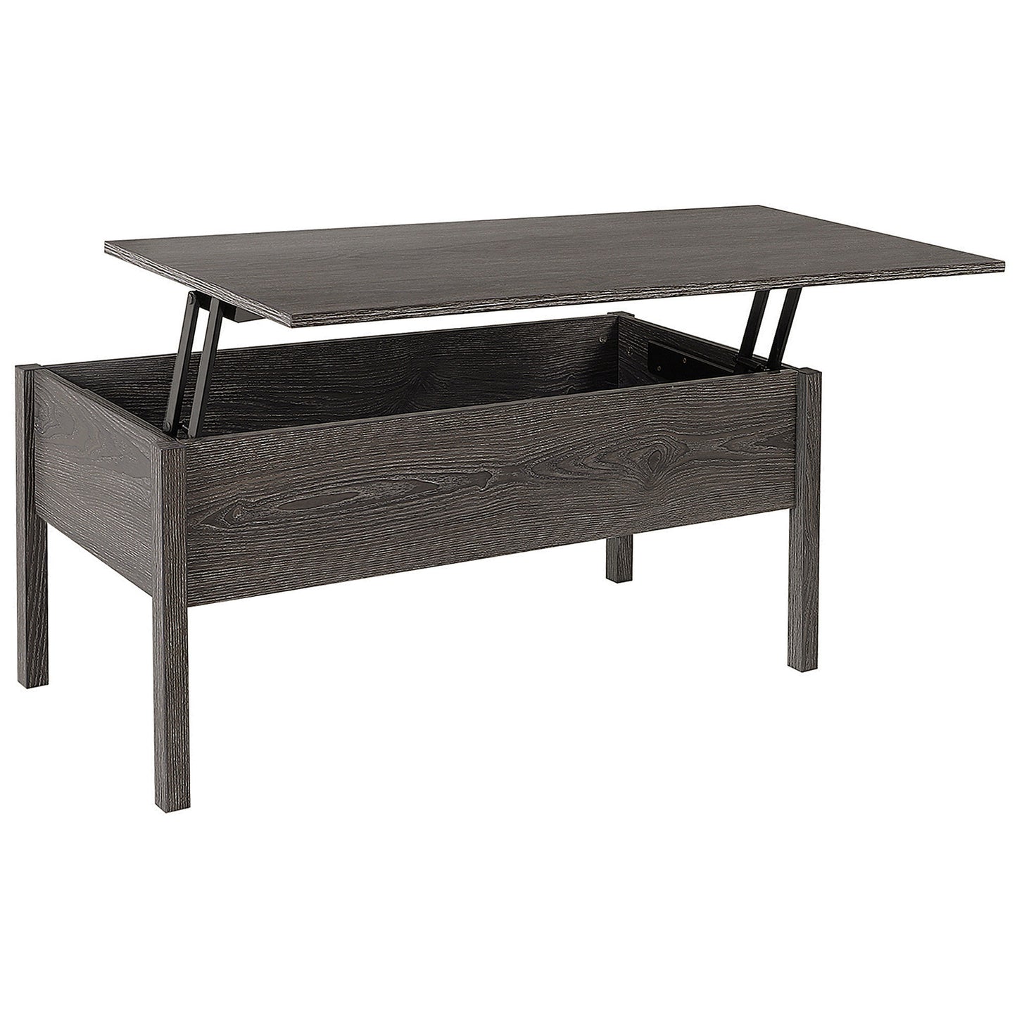 Modern Lift Top Coffee Table with Hidden Storage for Living Room, Grey