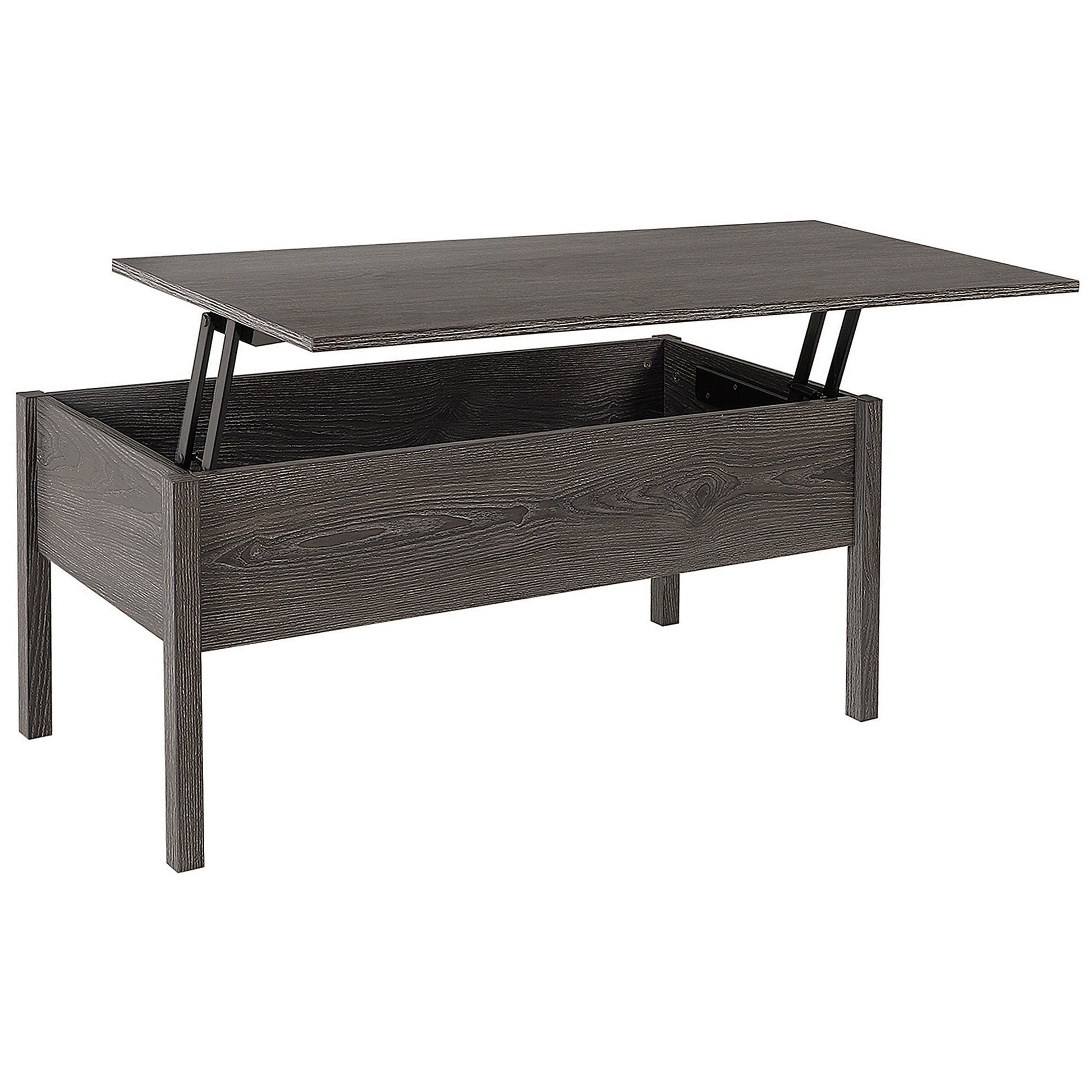Modern Lift Top Coffee Table with Hidden Storage for Living Room, Grey