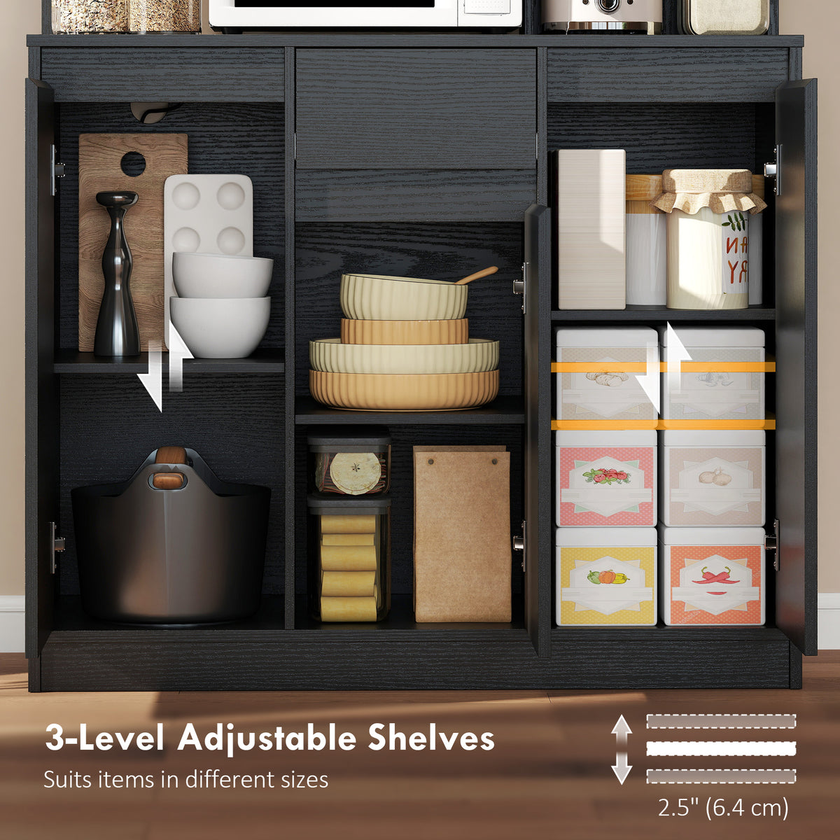 Pantry Cabinet with Charging Station – 38"W x 71"H
